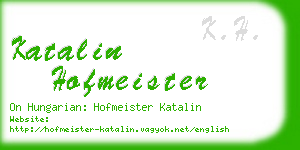 katalin hofmeister business card